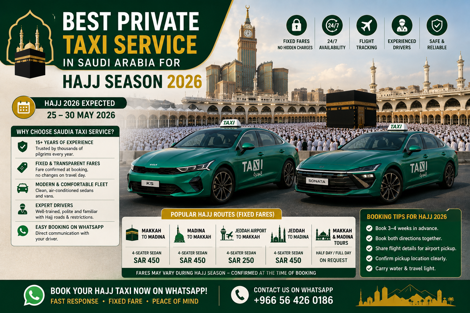 Best Private Taxi for Hajj 2026 in Saudi Arabia